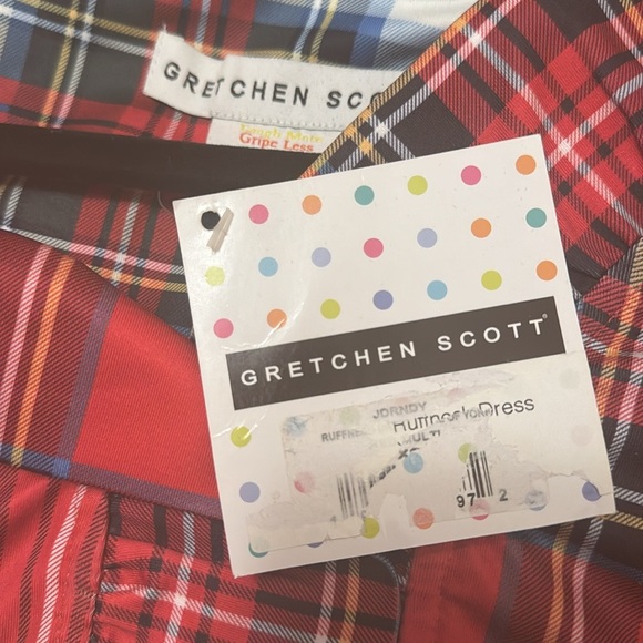 GRETCHEN SCOTT RUFFLE NECK HOLIDAY DRESS XS - Picture 2 of 2